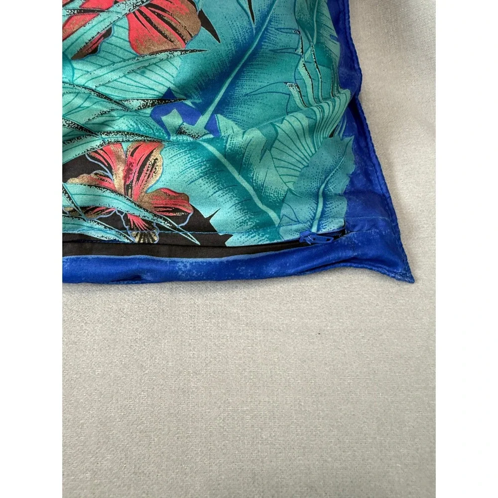 VTG 80s Tropical Miami Vice Accent Pillow Maximalism Decor Satin Throw Retro